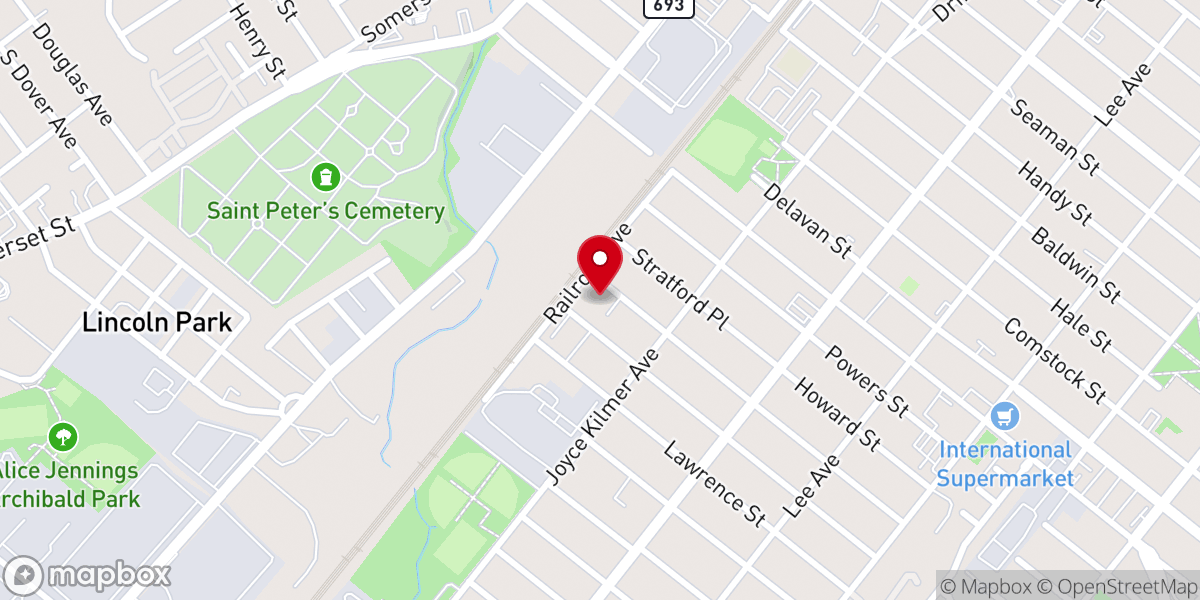 Map showing location of First Pentecostal Church of God