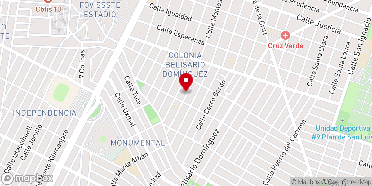 Map showing location of Parroquia Santa Margarita María Alacoque