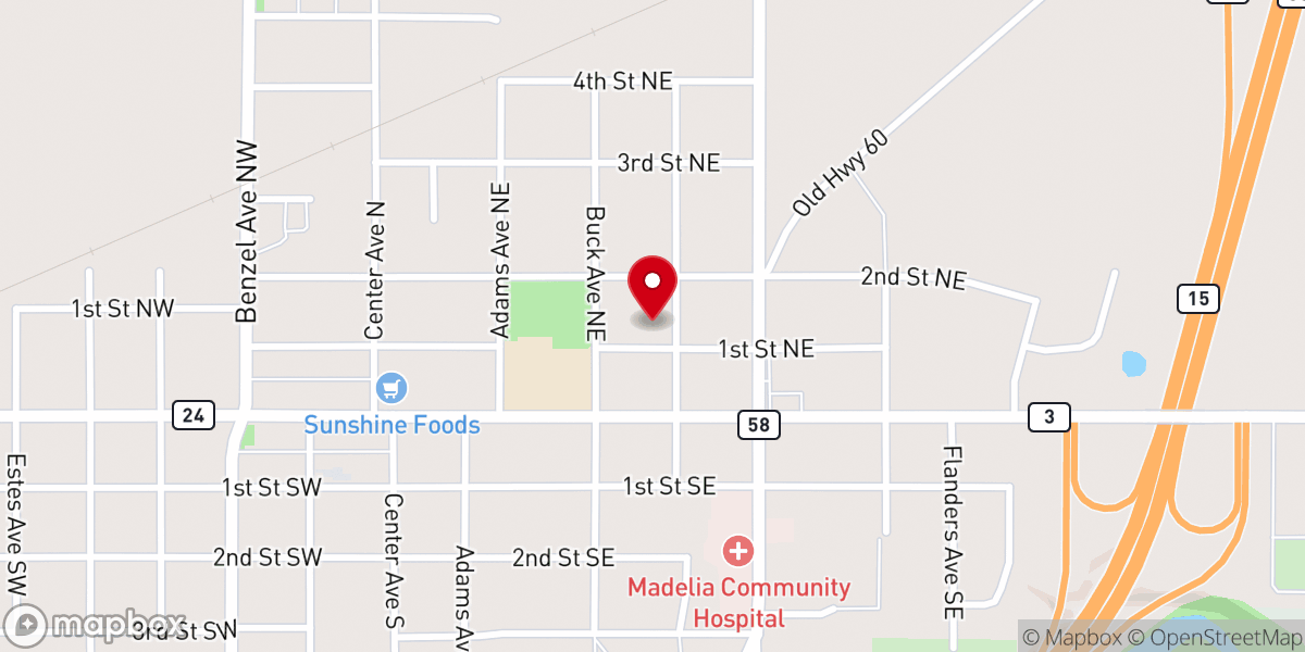 Map showing location of St Mary's Catholic Church Parish