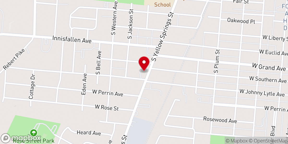 Map showing location of Mt Zion Baptist Church