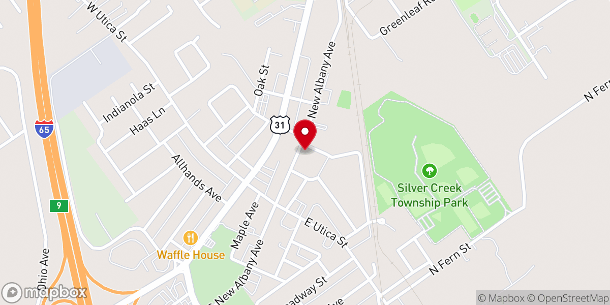 Map showing location of Sellersburg United Methodist Church