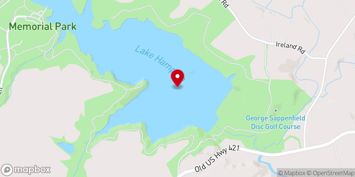 Map showing location of Lake Hampton