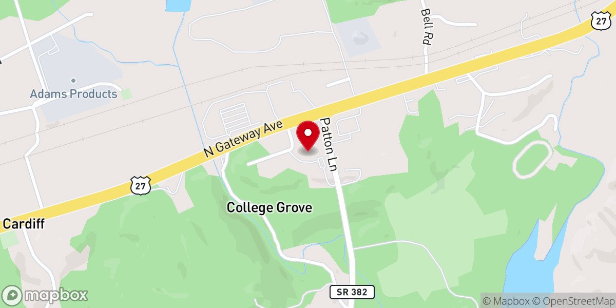 Map showing location of Lighthouse Christian School