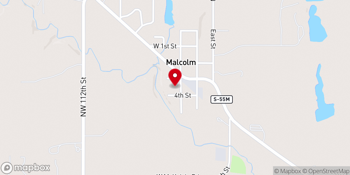Map showing location of St Paul's Lutheran Church