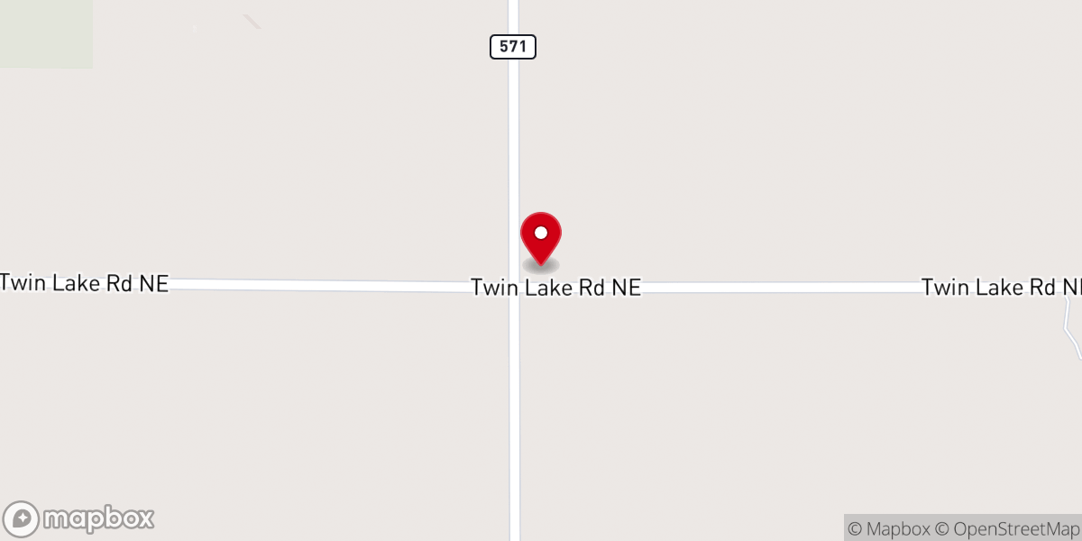 Map showing location of New Life Assembly of God Church