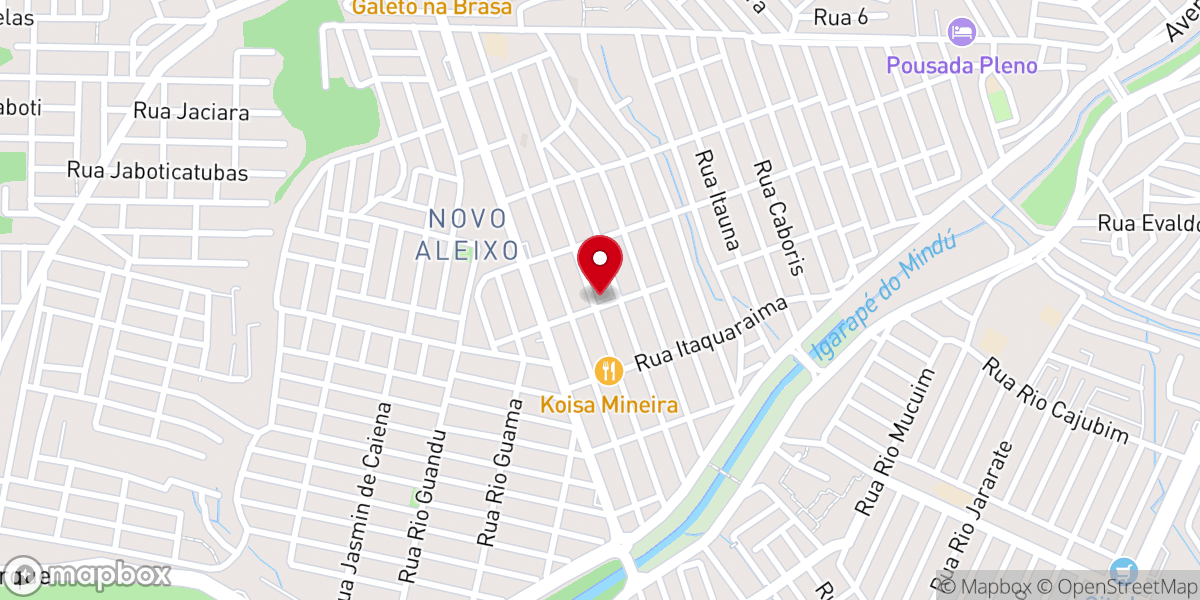 Map showing location of Primeira Igreja Batista em Novo Aleixo