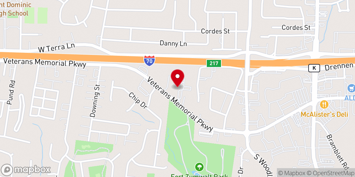 Map showing location of Holy Cross Lutheran Church and Preschool