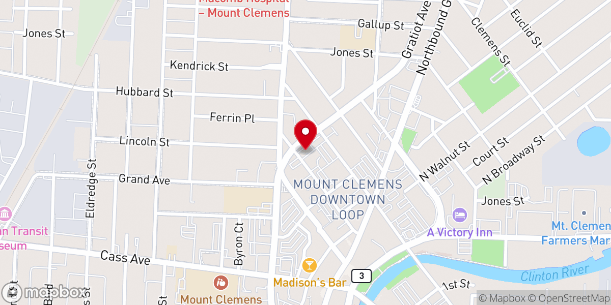 Map showing location of St. Peter Parish Administration Building