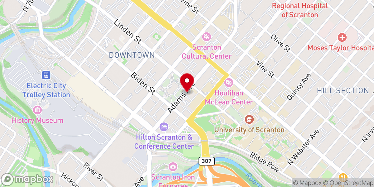Map showing location of Reformed Baptist Church
