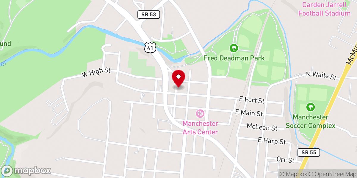 Map showing location of The Mercantile Cafe