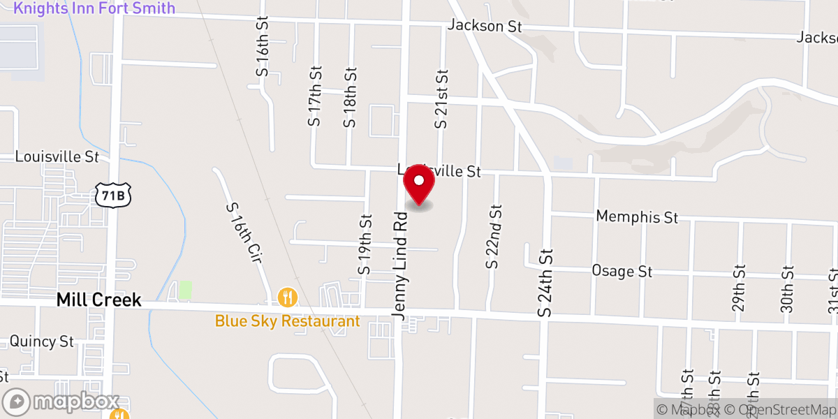 Map showing location of Fort Smith Seventh-Day Adventist Church