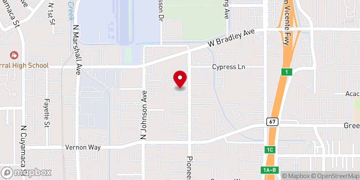 Map showing location of Love Church