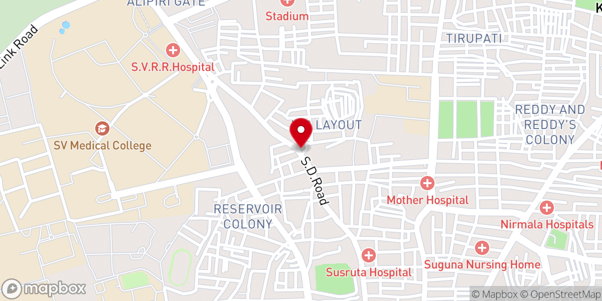 Map showing location of Jesus Prayer House