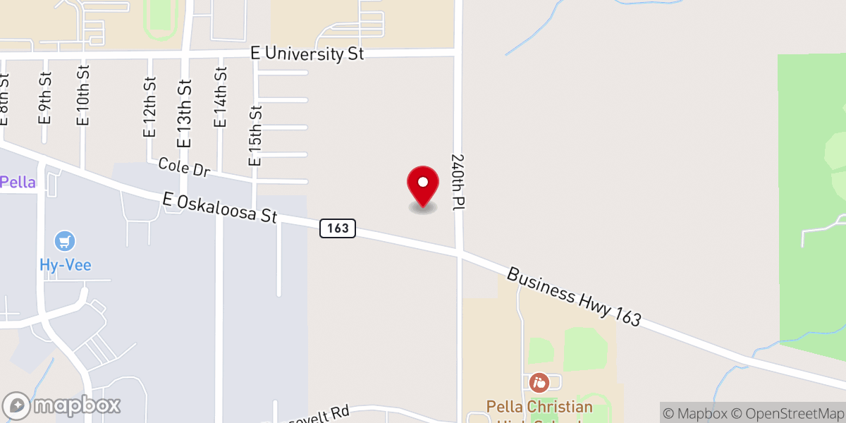 Map showing location of Cornerstone Church