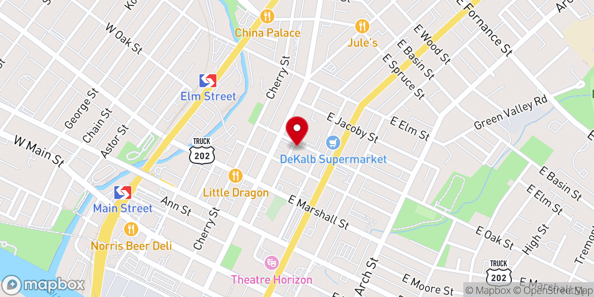 Map showing location of Gethsemane Missionary Baptist Church
