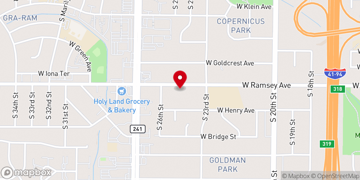 Map showing location of Hare-krishna Mission of Milwaukee Inc