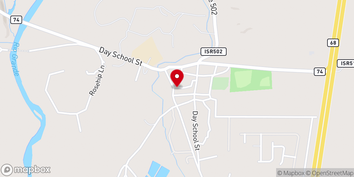 Map showing location of Our Lady of Lourdes Shrine