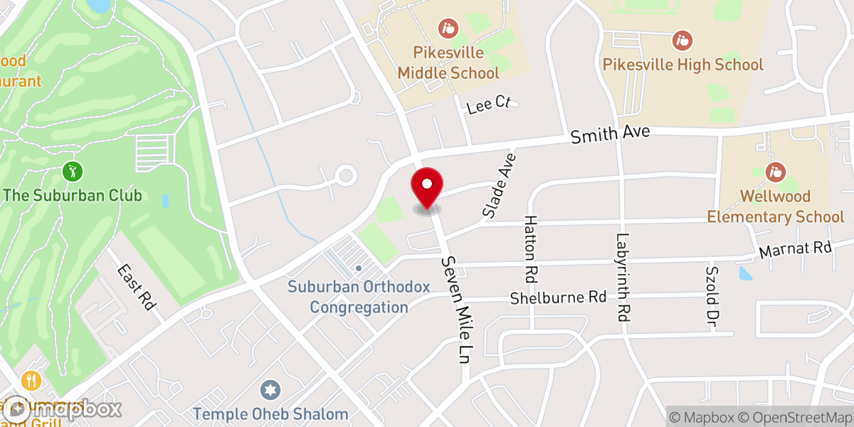 Map showing location of Suburban Orthodox Congregation Toras Chaim