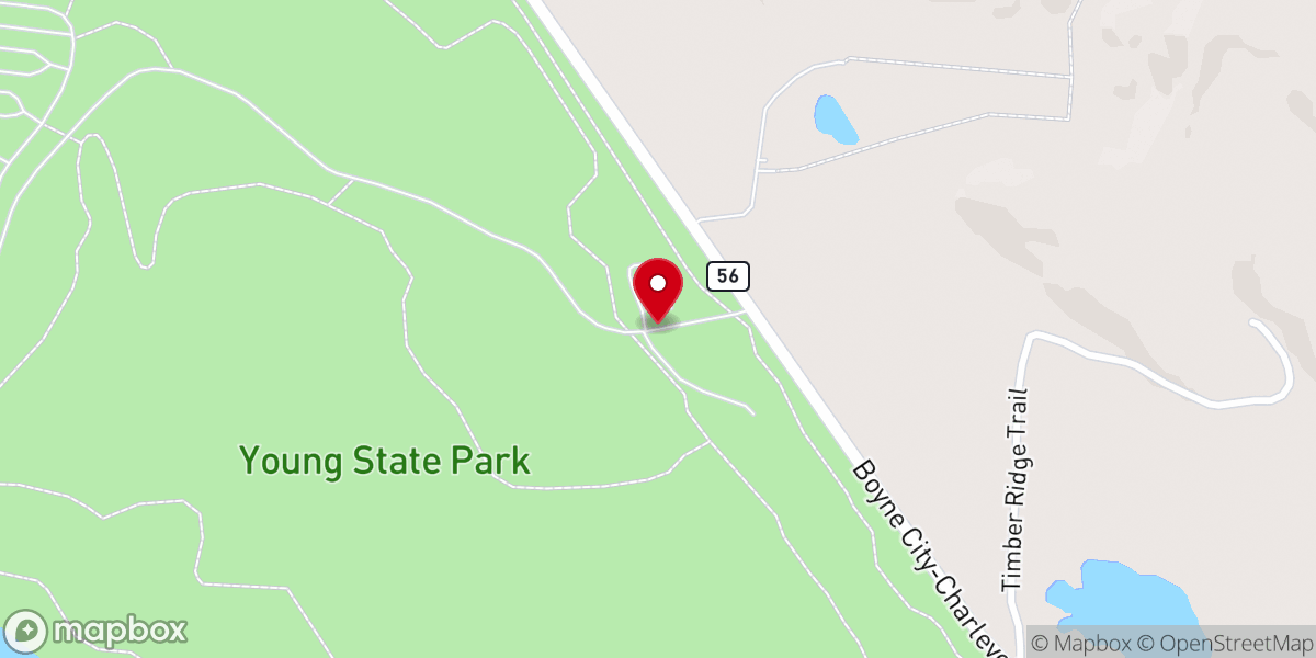 Map showing location of Young State Park