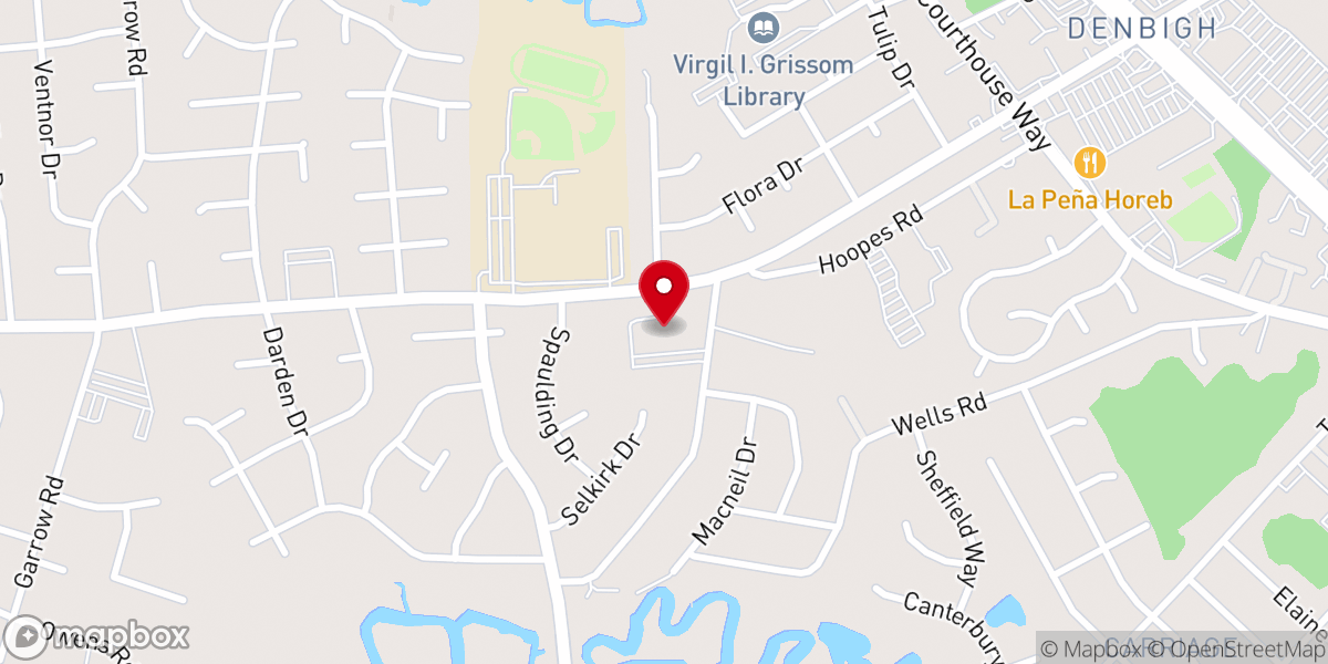 Map showing location of Denbigh United Presbyterian Church