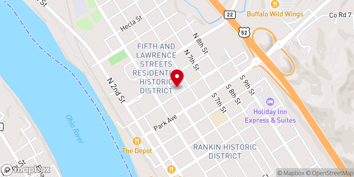 Map showing location of First Methodist Church