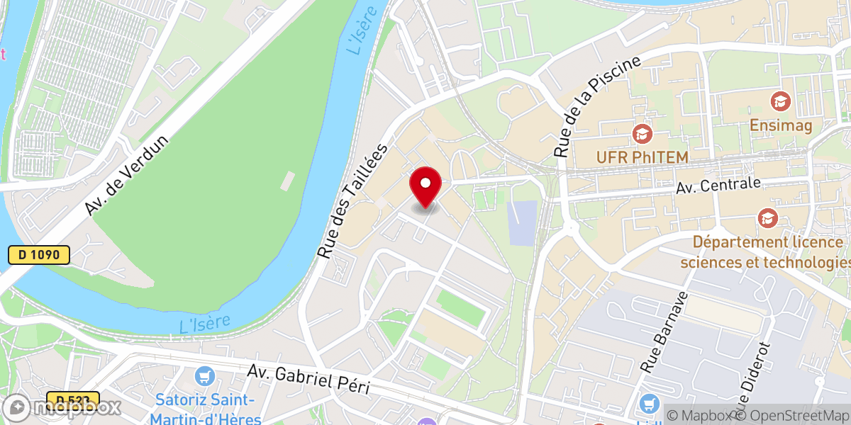 Map showing location of International Church of Grenoble