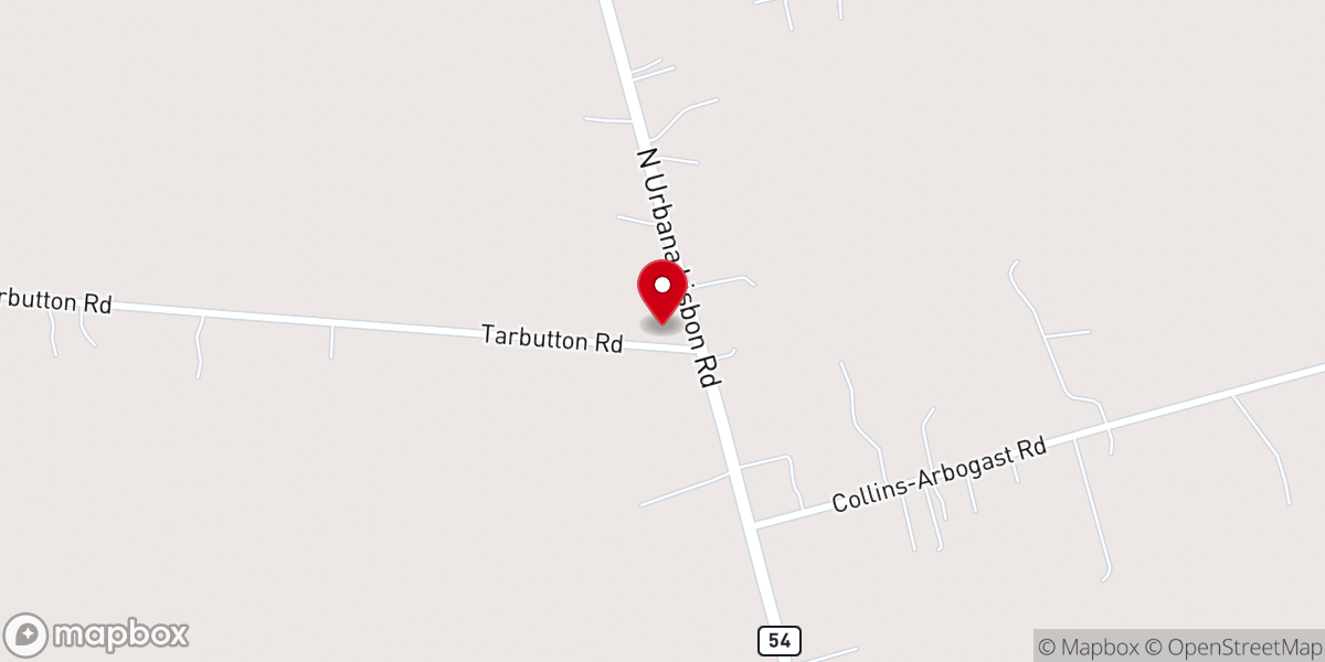 Map showing location of Pleasant Community Church-God