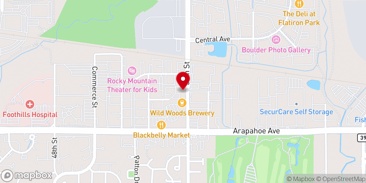 Map showing location of Psychic Horizons Center
