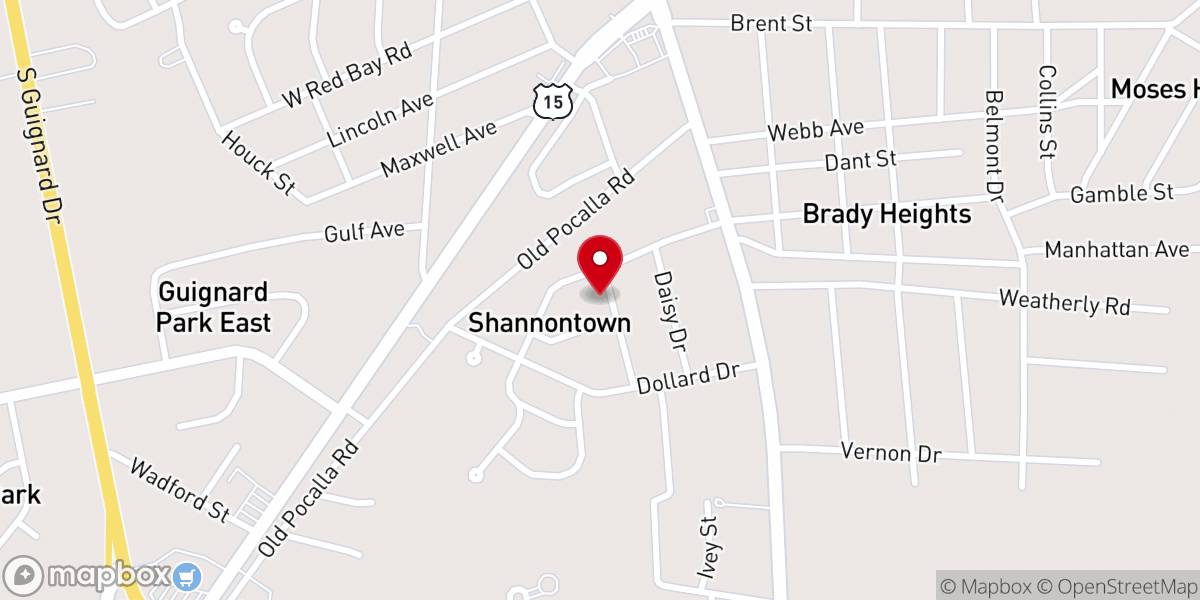 Map showing location of New Life Bible Church