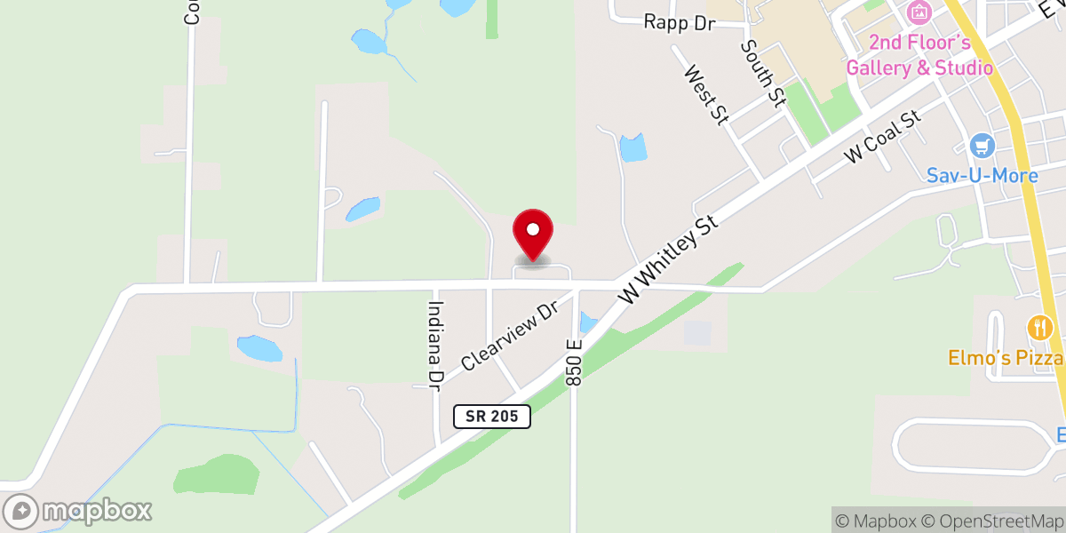 Map showing location of Good News Baptist Church