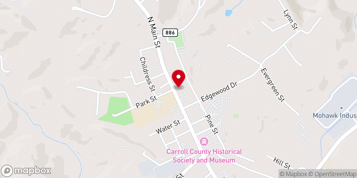 Map showing location of Vaughan-Guynn-McGrady Chapel