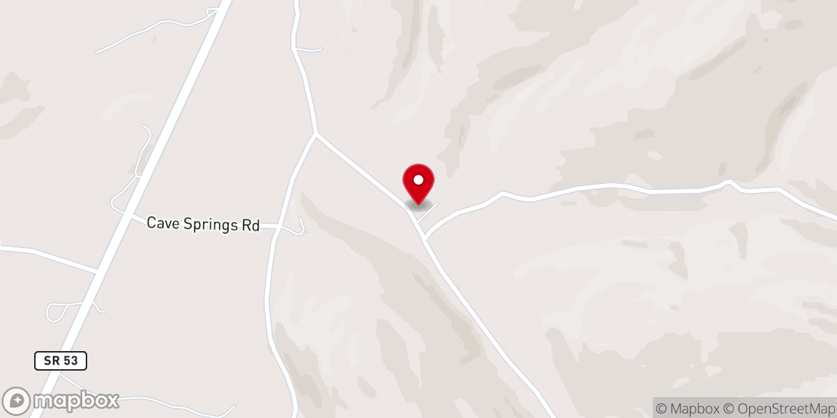 Map showing location of Cave Spring Missionary Baptist Church