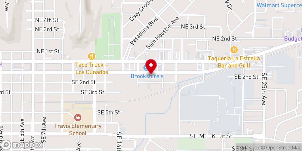 Map showing location of Eastside Church of Christ