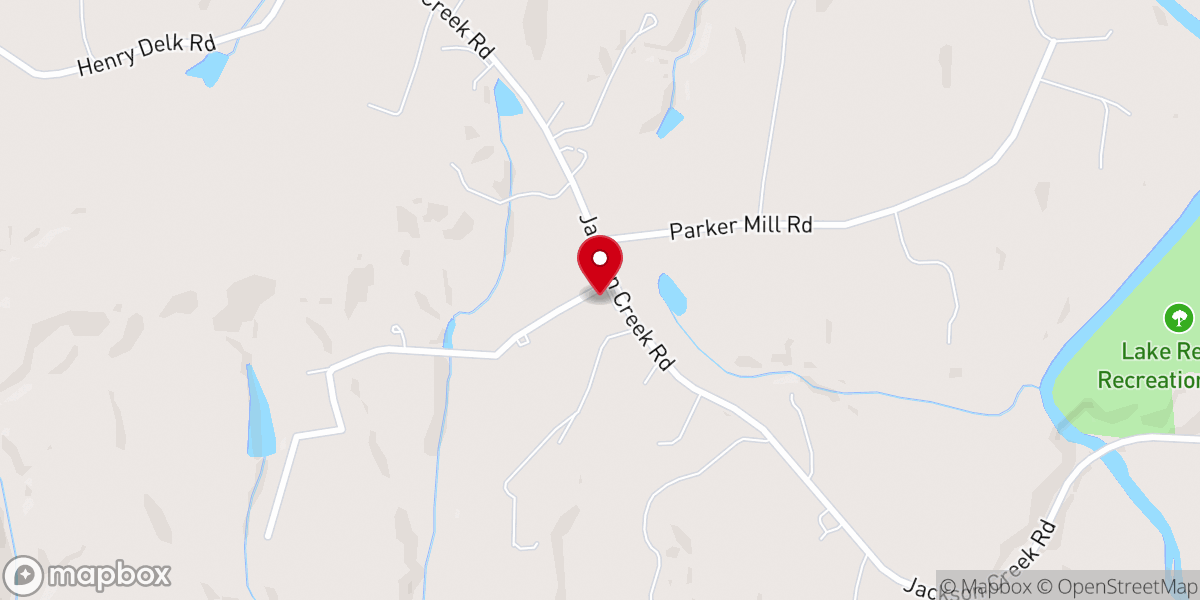 Map showing location of Hoover's Grove Wesleyan Church