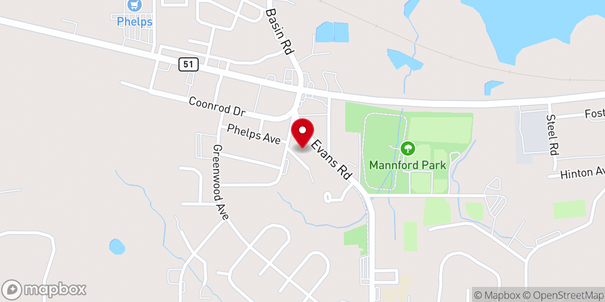 Map showing location of Our Lady of the Lake Parish (Roman Catholic)