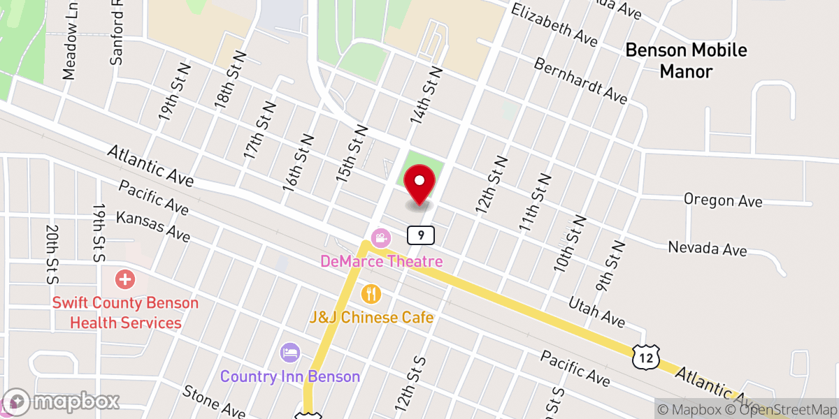 Map showing location of Pilgrim Congregational United