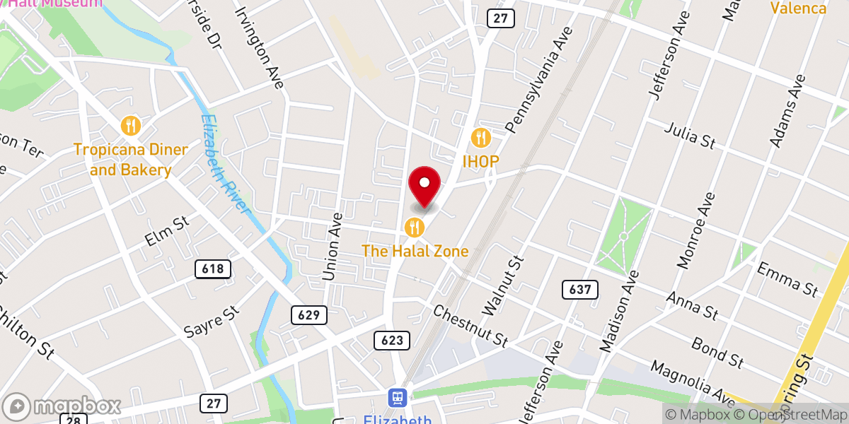 Map showing location of Iglesia Pentecostal