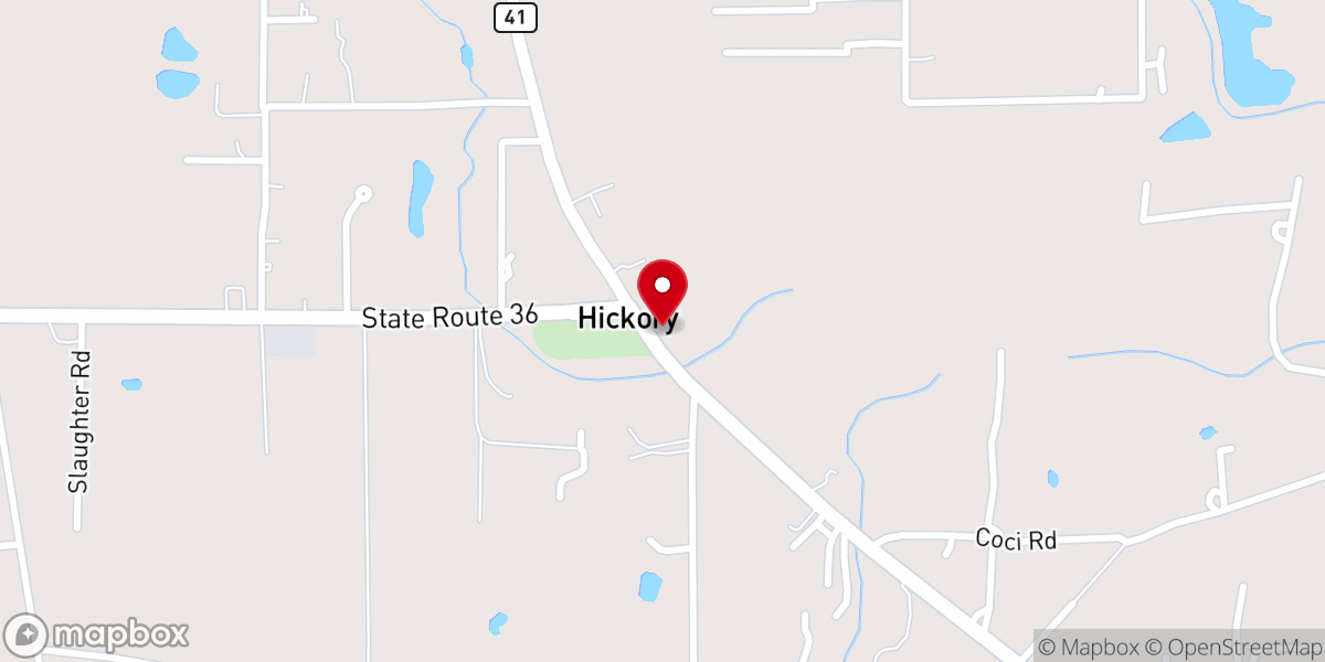 Map showing location of Bethlehem Missionary Baptist Church