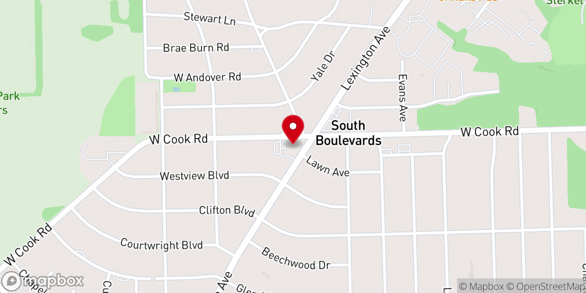 Map showing location of Holy Trinity Lutheran Church