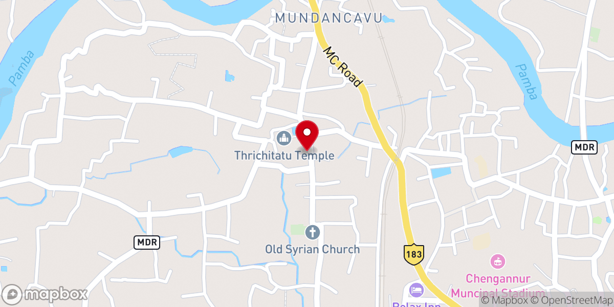 Map showing location of IPC Salem Church, Puthentheruvu
