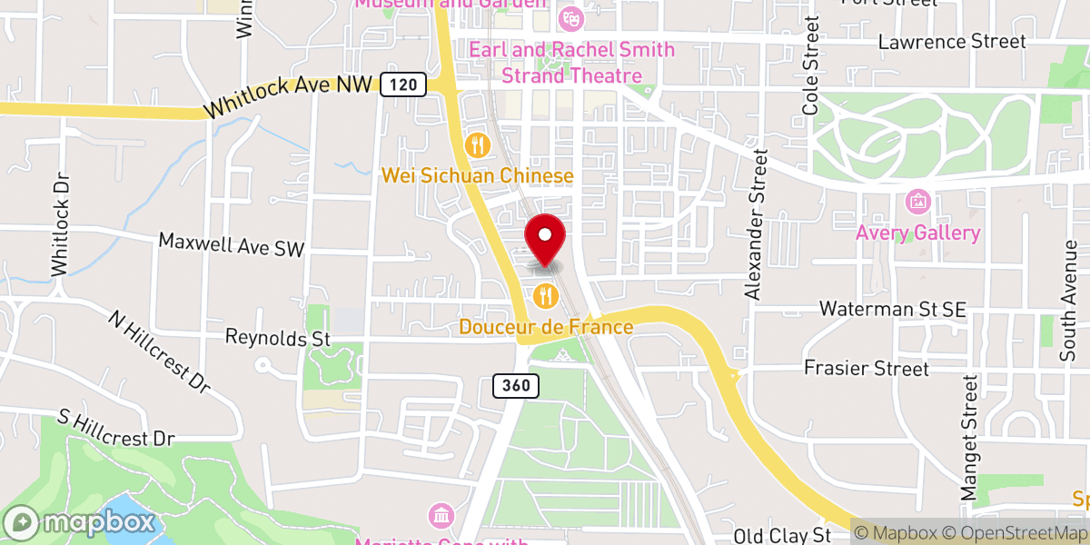 Map showing location of Chosen Vessels of God Ministries