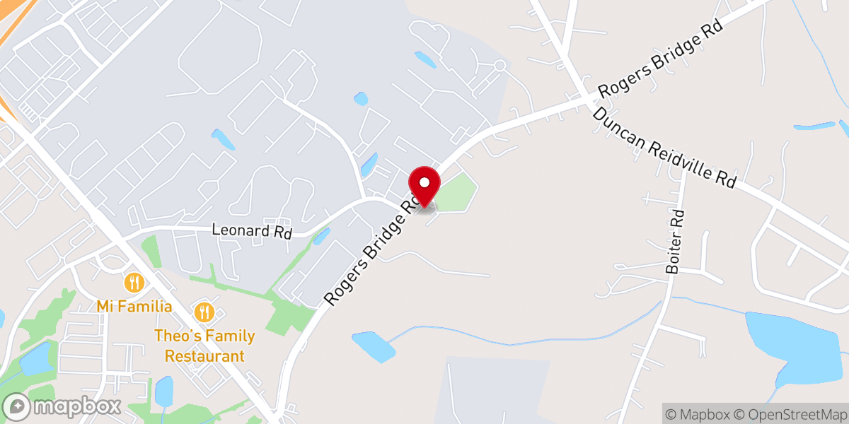 Map showing location of Mayfield Chapel Baptist Church