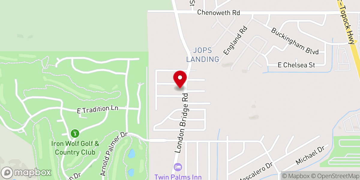 Map showing location of New Hope Calvary Chrurch