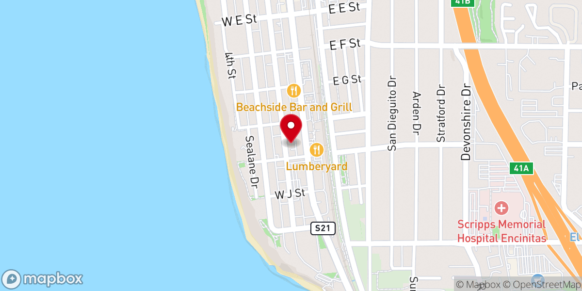 Map showing location of Self-Realization Fellowship Encinitas Temple