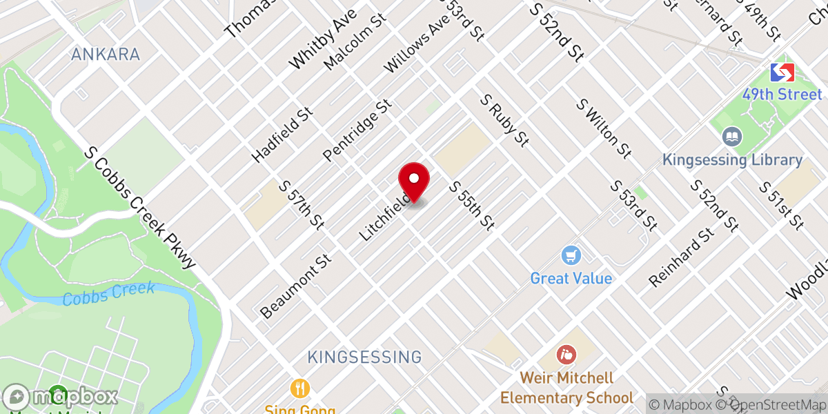 Map showing location of Church of Christ