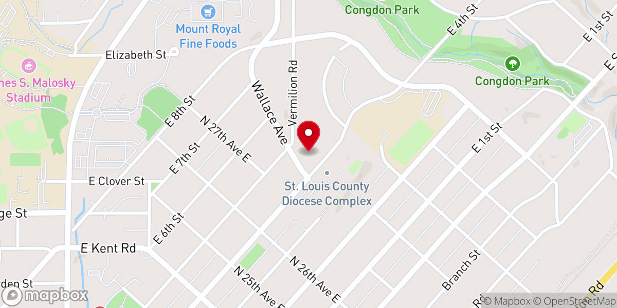 Map showing location of Cathedral of Our Lady of the Rosary