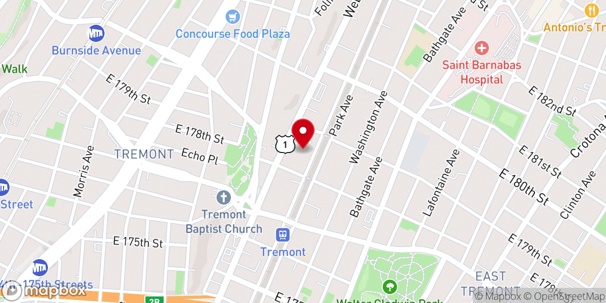 Map showing location of Abundant Life Baptist Church