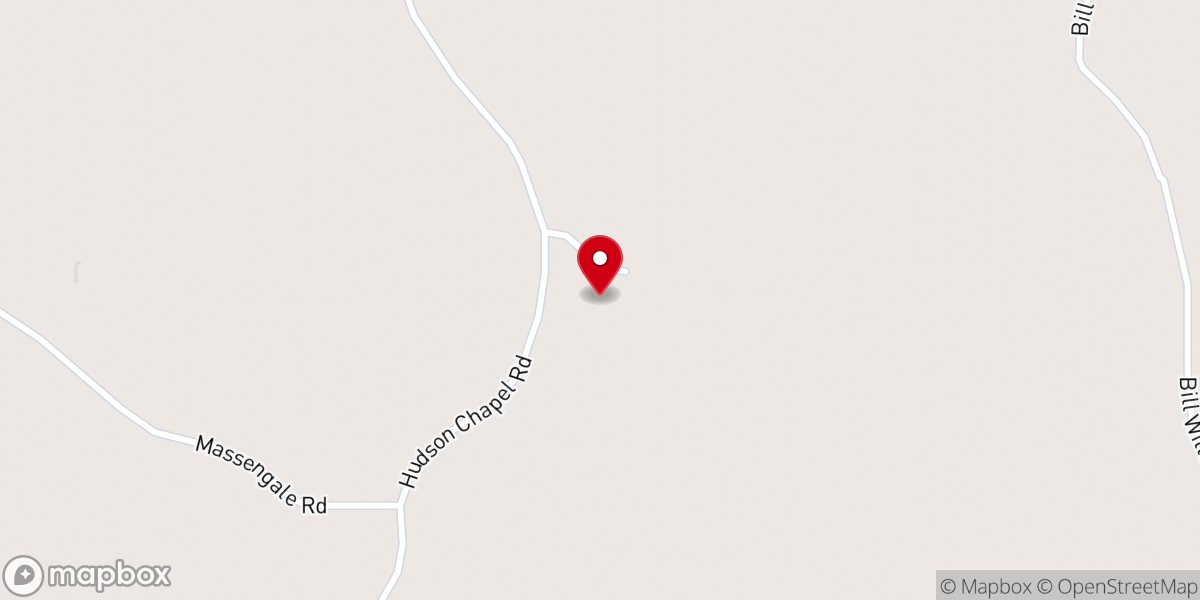 Map showing location of Hudsons Chapel