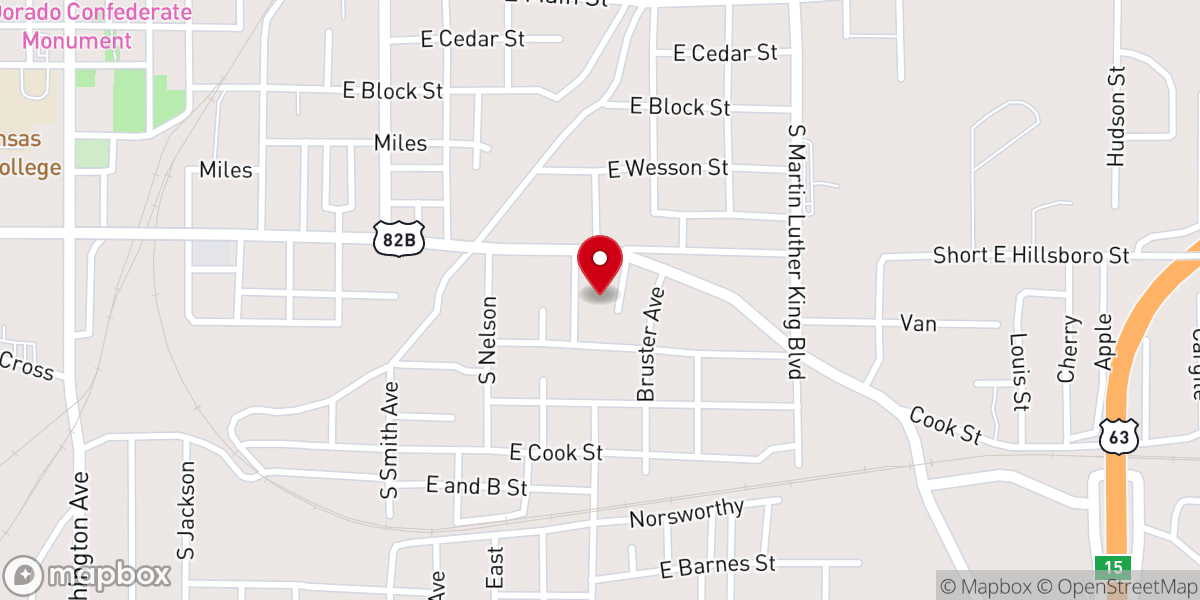 Map showing location of First Saint James Baptist Church