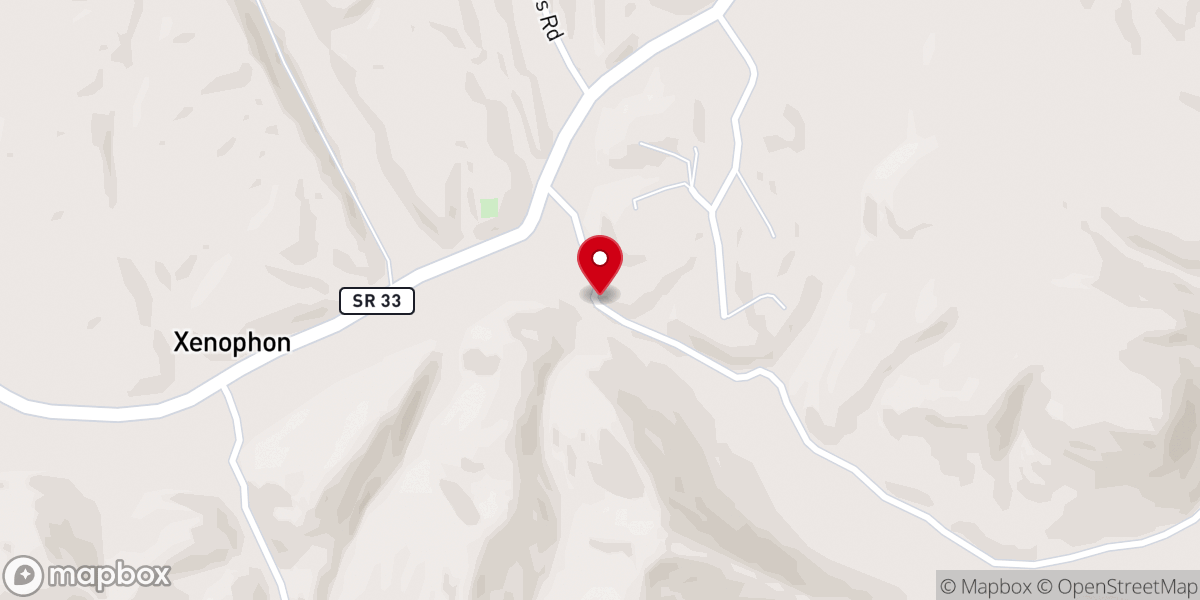 Map showing location of Swan Creek Primitive Baptist Church